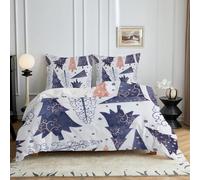 HYSNKSM Bettwäsche 200x220 Lila Bettwäsche Sets 3Teilig Mikrofaser Bettbezug 200 x 220 und 2 Kissenbezug 80x80 cm Kuschelige Bettbezüge Weihnachten mit Reißverschlusd331