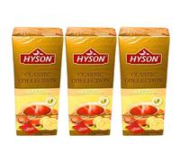 Hyson Classic Collection Lemon Flavoured Black Tea 3 Pack - 3 x 32 Tea Bags - Citrus Infused Black Tea - Refreshing Lemon Taste - Includes Gifty Goodness Shopping List