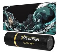 Hystar Extended Gaming Mouse Pad | 5mm Thick, Waterproof Surface, Smooth Polyester Fabric, and Natural Rubber Base | Mythic Kraken (XXXL 45" x 20")