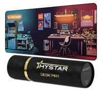 Hystar® Extended Gaming Mouse Pad | XXL 36" x 16" | 5mm Thick, Waterproof Surface, Smooth Polyester Fabric, and Natural Rubber Base | Nostalgia