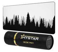 Hystar Extended Gaming Mouse Pad | XXL 36" x 16" | 5mm Thick, Waterproof Surface, Smooth Polyester Fabric, and Natural Rubber Base | Arctic