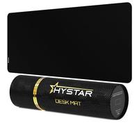 Hystar® Extended Gaming Mouse Pad | XXL 36" x 16" | 5mm Thick, Waterproof Surface, Smooth Polyester Fabric, and Natural Rubber Base | Classic Black