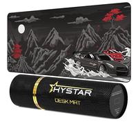 Hystar Extended Gaming Mouse Pad | XXL 36" x 16" | 5mm Thick, Waterproof Surface, Smooth Polyester Fabric, and Natural Rubber Base | Drift