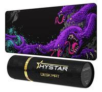 Hystar Extended Gaming Mouse Pad | XXL 36" x 16" | 5mm Thick, Waterproof Surface, Smooth Polyester Fabric, and Natural Rubber Base | Mythic Hydra