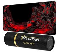 Hystar® Extended Gaming Mouse Pad | XXL 36" x 16" | 5mm Thick, Waterproof Surface, Smooth Polyester Fabric, and Natural Rubber Base | Mythic Cerberus