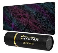 Hystar Extended Gaming Mouse Pad | XXXL 45" x 20" | 5mm Thick, Waterproof Surface, Smooth Polyester Fabric, and Natural Rubber Base | Dreamy Topo (Dark)