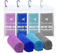 Hystrada 4 Pack Cooling Towels 40" x 12"-Cooling Scarf, Cold snap Cooling Towel for Instant Cooling Relief for All Physical Activities: Golf, Fitness, Camping, Hiking, Yoga, Pilates