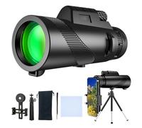 HYTAMY Monocular Telescope 80 x 100 High Powered Monoculars for Adults with Tripod，Monocular for Smartphone Suitable for Bird Watching Larger Vision, Hunting, Wildlife, Travel, Camping, Hiking (Black)