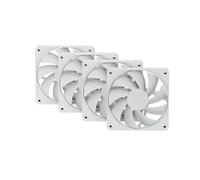 Hyte Flow FA12 120mm PC Case Fans 4-Pack, High Performance, Low Noise, 1500 RPM, 4-Pin PWM, Fluid Dynamic Bearing - Snow White