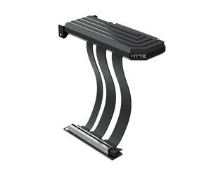 Hyte PCIe 5.0 Hyper Riser - PCI Express Gen 5.0 Vertical Riser Cable with Reinforced Metal Lock - Pitch Black (Black)