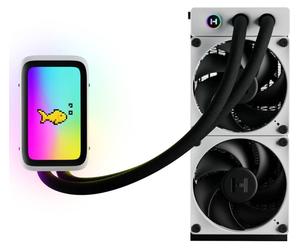 HYTE THICC Q60 240 mm LCD Liquid CPU Cooler - RGB LED, White,Black