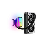 HYTE Thicc Q60 Digital Liquid Cooling System - 5” Ultraslim HD Display with 42 Pixel qRGB LEDs - High-Performance Dual Pumps and 240x52mm Radiator - White