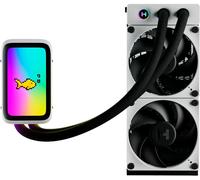 HYTE THICC Q60 240mm LCD AIO Intel/AMD CPU Liquid Cooler - White