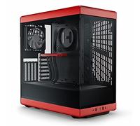 HYTE Mid-Tower ATX Case Y40 - Panoramic Tempered Glass - Red