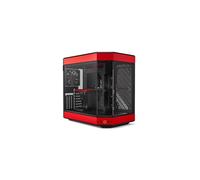 HYTE Y60 Red 3-Piece Tempered Glass Dual Chamber Mid-Tower ATX Case