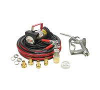 HYTEK GB 12V Battery Diesel HVO Pump Kit, 40 L/min, 6 m Hose, 1.5 m Suction With Brass Foot Valve Strainer, 3/4 BSPP Ports, 4 m Battery Cable With Croc Clips, Manual Nozzle, IP54, Portable Refuelling