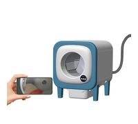 HYTMNPC Electric Litter Box with Camera, Large Pet Compartment, Semi-Enclosed Smart Cat Litter Box, Self-Cleaning,App Control Easy Clean,With UV Sterilization,For Multiple Cats Sky Blue