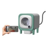 HYTMNPC Electric Litter Box with Camera, Large Pet Compartment, Semi-Enclosed Smart Cat Litter Box, Self-Cleaning,App Control Easy Clean,With UV Sterilization,For Multiple Cats Mint Green