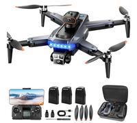HYTOBP P17 GPS Drones with Camera 4k Professional for Adults Beginners, 5G WiFi Transmission, Brushless Motor, 4K Drone with Remote Control Quadcopter with 3 Cameras, Follow Me, Less than 249g