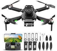 HYTOBP S165 MAX Drone with Professional 1080P Camera, Drone for Beginners with Brushless Motor 5G Transmission, 90° Adjustable Motorized, Less than 249g, 3 Batteries