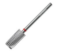 HYTOOS Professional Carbide Nail Drill Bits, 13mm Flat Barrel Dust Proof Nail Bit with R Cut, Right-handed 3/32" Carbide Drill Bits for Nails, Electric Manicure Drills Removal Gel, F
