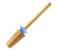 HYTOOS Safety Tapered Nail Drill Bits,Titanium Coating Rounded Barrel Carbide Nail Bit, 3/32 Two-way Rotate Drill Bits for Nails, Manicure Drills Files Accessories Remove Gel Tool, Medium