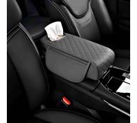 Hytplmkqenr Car Armrest Cushion For Golf 8 VW MK8 2019 2020 2021 2022 2023 2024 5-Seat, Comfortable Feel Scratch-Resistant Non-slip Microfiber Leather, Car Accessories,Grey
