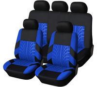 Hytplmkqenr Car Seat Cover for VW T4 T5 T6 Multivan/MK6 2000-2023 2024, Car Seat Covers, Front Back Cloth Seat Covers, Seat Cushions Protectors Breathable Non Slip, Car Accessories,G/Blue