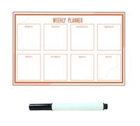 HYTROVE 1 Set Erasable Whiteboard Sticker Weekly Planner with Marker for Home Office and School Easy to Write Clean for Learning and Organization