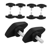HYTROVE 10 Pcs Black Plastic Tee Wing Thumb Screws M5x12-36 Threaded Thumb Fastener Knobs for Microphone Stand Clamp Tripod Base Hand Tightening Accessories