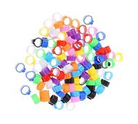 HYTROVE 100pcs Pigeon Foot Rings Clip on Identification Leg Bands 10mm Plastic Mixed for Racing Pigeons and Dove Breeding