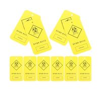 HYTROVE 100pcs Waste Labels Plastic Paper Lightweight Easy to Hang Yellow Tags for Hospital Waste Management