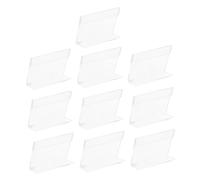 HYTROVE 10Pcs Acrylic Price Tag Holders Transparent Price Display Stands Easy to Install Label Holders for Supermarkets Shops Malls for Retail Use