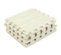 HYTROVE 10pcs Interlocking Eva Foam Play Mat Baby Puzzle Floor Tiles Wood Grain Pattern Non-Toxic Soft Flooring for Nursery Living Room Gaming Area