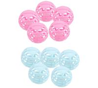 HYTROVE 10pcs Plastic Cat Balls with Bells, Interactive for Cats to Reduce Loneliness and Grind Paws, Assorted Colours for Indoor Play and Exercise Random Color