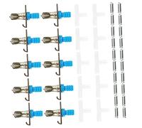 HYTROVE 10pcs Rabbit Water Dispenser and Automatic Rabbit Water Feeder Double Spring Design White Three-way Connector Sturdy Farm Drinking Equipment for Domestic and