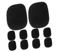HYTROVE 10pcs Sponge Microphone Caps Windscreen Covers for Headset Lapel Mics Sound Insulation for Conferences Trade Shows Events Comfortable Flexible Use