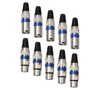 HYTROVE 10pcs Xlr Male to Female Audio Line Connector Pin Mic Socket for Stable Sound Transmission Compact and Portable for Professional Stage Conference and Outdoor Use
