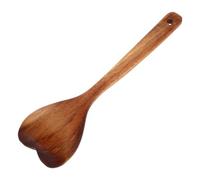 HYTROVE 12 Inch Heart Shape Wood Spoon for Cooking and Serving, Reusable Kitchen Utensil for Valentines and Everyday Cooking