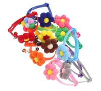 HYTROVE 12pcs Adjustable Breakaway Cat Collars with Flower Decorations Lightweight Soft Neckwear for Small Dogs and Cats Skin-friendly Comfortable Design for Walks Parties and Seasonal