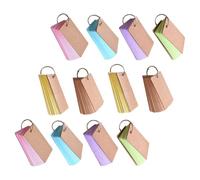 HYTROVE 12pcs Colored Index Cards with Metal Rings, Portable and Lightweight Flashcards for Classroom Revision and Practice the Go, Study Cards for Teachers and Educators