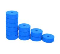 HYTROVE 12Pcs Lake Blue Double Layer Thick Felt Pads for Cymbals and Drum Stands Enhanced Cushioning Protection for Snare Tom Hi Hat Versatile Drum Maintenance Accessories for Beginners