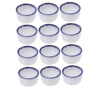 HYTROVE 12Pcs Mini Ceramic Reptile Water Bowls for Spider Scorpion Small Fish Basin Space-saving Design Easy Observation for Terrarium Feeding Tank