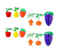 HYTROVE 12pcs Paper Honeycomb Fruit Decorations Tissue Hanging Party Pendants for Christmas Birthday Home Decor Includes Strawberry Pear Orange Apple Pomegranate Grape