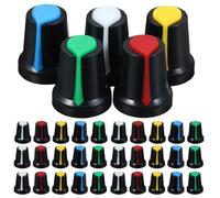 HYTROVE 150pcs Audio Mixer Knob Caps: 6mm Plastic Potentiometer Control Knobs Handle Rotary Caps For Audio Volume Control Speed Adjustment