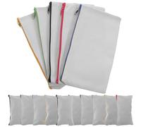 HYTROVE 15pcs Canvas Pencil Cases Blank Sublimation Makeup Bags Heat Transfer Compatible DIY Zipper Pouch for Travel and Hotel Organising Stationery and Toiletries Random Color