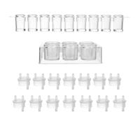 HYTROVE 17pcs Plastic Well Plate Set Laboratory Experiment Board with 6 and 9 Wells Suitable for Common Instruments Sturdy Plastic Material for Scientific Testing