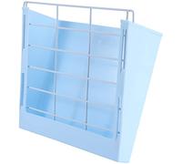 HYTROVE 1Pc Large Capacity Rabbit Food Storage Rack Fixed Hay Holder for Pet Cage Durable Material Minimizes Waste for Rabbits and Animals Sky Blue