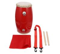 HYTROVE 1Set Chinese Style Waist Drum Cowhide Percussion Instrument for Celebrations Includes Drum Sticks Straps Durable Hand Drum for Adults Easy to