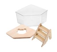HYTROVE 1set Hamster Sand Bath Container Large Dust Bath Litter Box for Hamsters and Gerbils User-friendly Spacious Design Dual Functionality for Comfortable